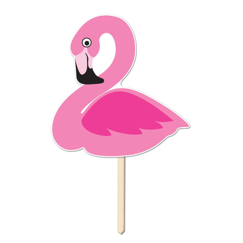 Plastic Flamingo Yard Sign, Size 15" x 16"