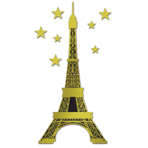 Jointed Foil Eiffel Tower, Size 5' 10½"