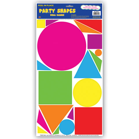 Party Shapes Peel 'N Place, Size 12" x 24" Sh