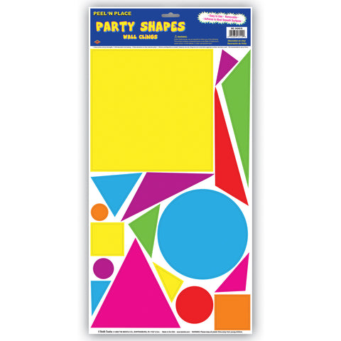 Party Shapes Peel 'N Place, Size 12" x 24" Sh