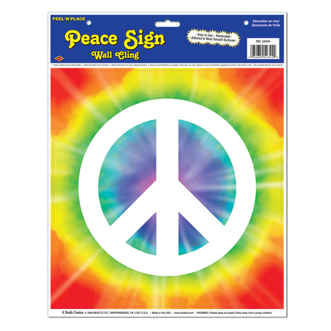 Peace Sign Peel 'N Place, Size 12" x 15" Sh