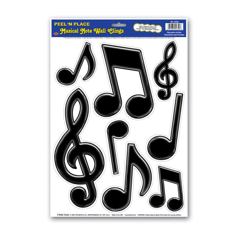 Musical Notes Peel 'N Place, Size 12" x 17" Sh
