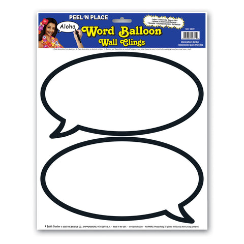 Word Balloons Peel 'N Place, Size 12" x 15" Sh