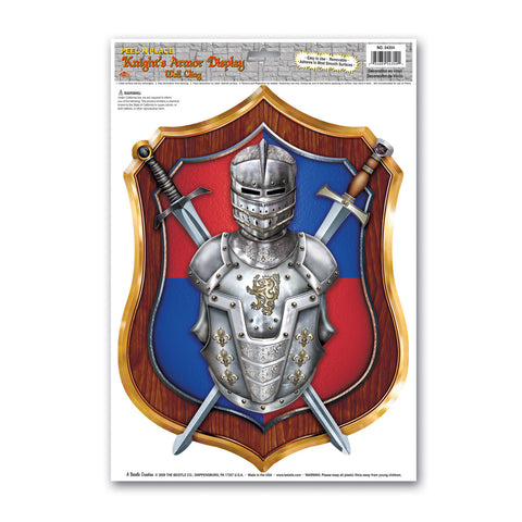 Knight's Armor Display Peel 'N Place, Size 12" x 17" Sh