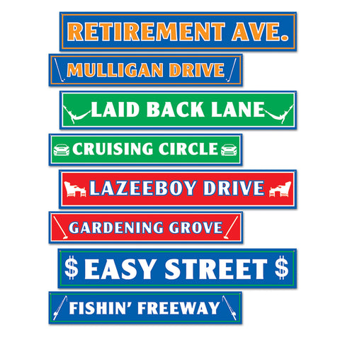 Retirement Street Sign Recortes, Size 4" x 24"
