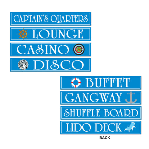 Cruise Ship Sign Recortes, Size 4" x 24"