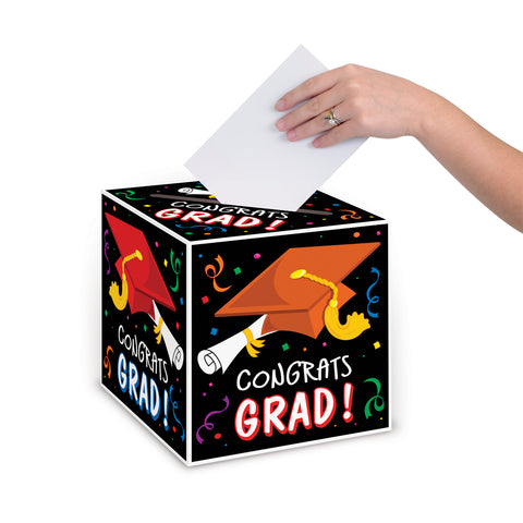Congrats Grad Card Box, Size 9" x 9"