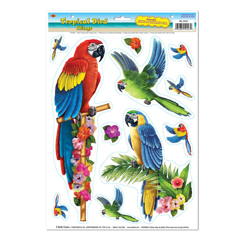 Tropical Bird Adherivos, Size 12" x 17" Sh