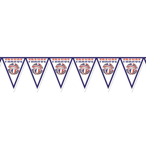 Pennant Banner - France, Size 11" x 7' 4"