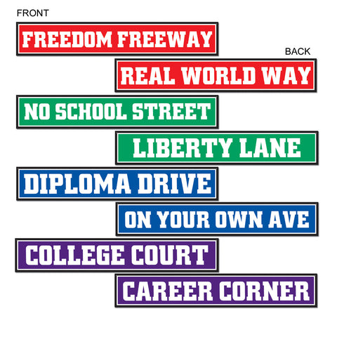 Graduation Street Sign Recortes, Size 4" x 24"