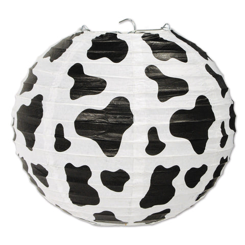 Cow Print Paper Lanterns, Size 9½"