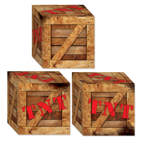 TNT Crate Favor Boxes, Size 3¼" x 3¼"