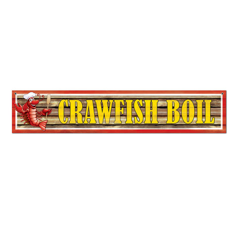Crawfish Boil Banner, Size 12" x 5'