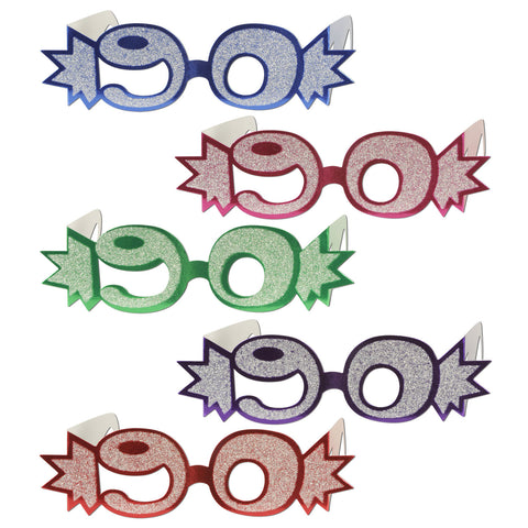  90  Glittered Foil Eyeglasses