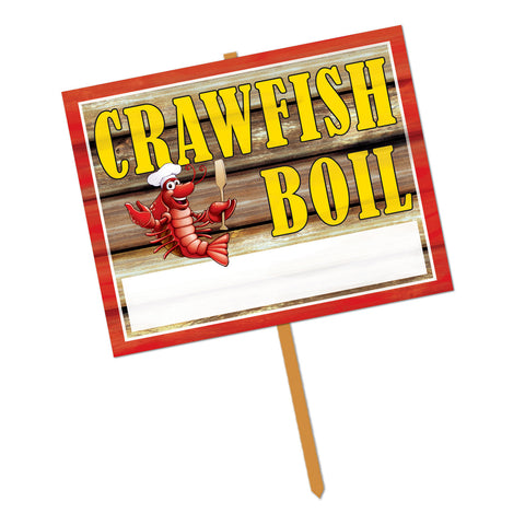 Crawfish Boil Yard Sign, Size 11" x 14"