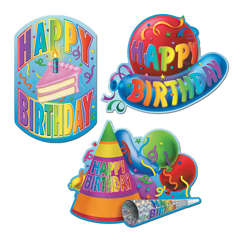 Happy Birthday Recortes, Size 11½"-12"