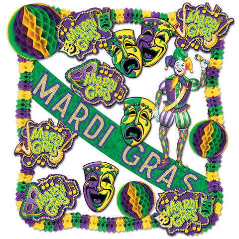 Mardi Gras Decorating Kit - 19 Pcs