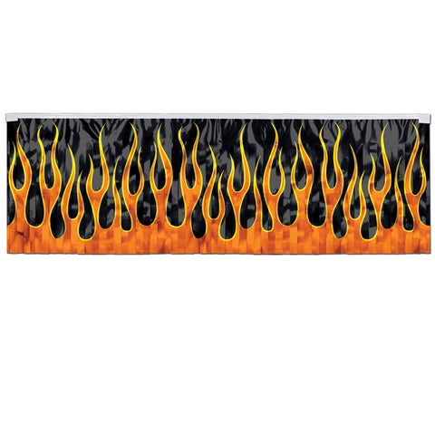 FR Metallic Flame Fringe Banner, Size 14" x 4'