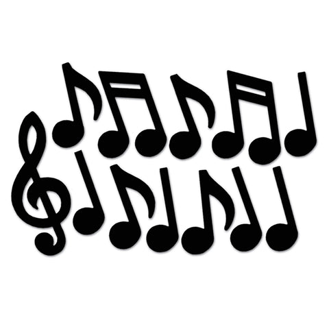 Musical Notes Silhouettes, Size 12"-21"