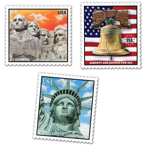 Patriotic Stamp Recortes, Size 18"