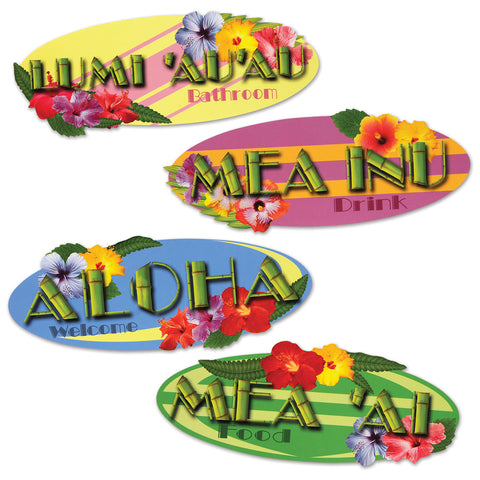 Hawaiian Sign Recortes, Size 14"