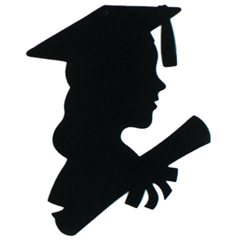 Girl Graduate Silhouette, Size 8" x 12"