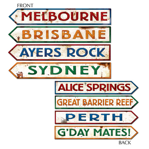 Australian Street Sign Recortes, Size 3¾" x 23¾"