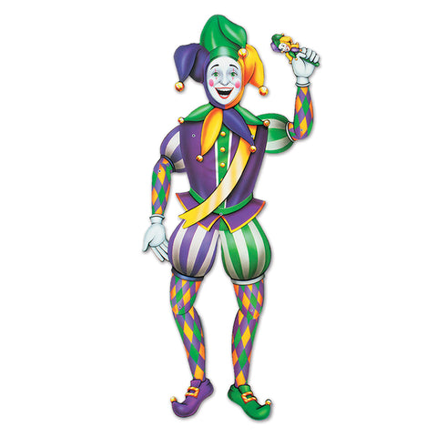 Jointed Mardi Gras Jester, Size 3' 2"