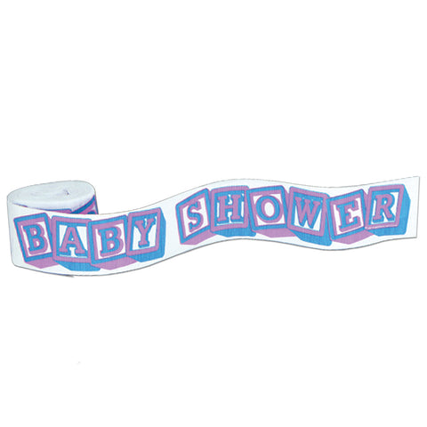 FR Baby Shower Crepe Streamer, Size 2½" x 30'