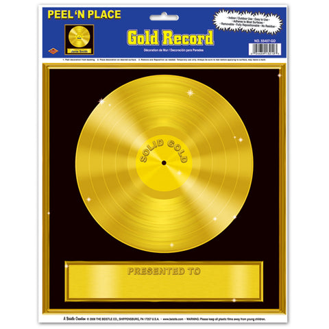 Gold Record Peel 'N Place, Size 12" x 15" Sh