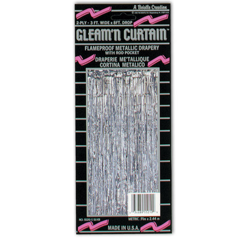 1-Ply FR Gleam 'N Curtain, Size 8' x 3'