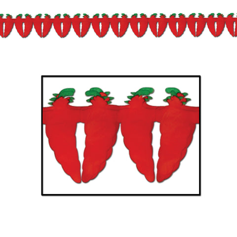 Chili Pepper Garland , Size 5½" x 12'
