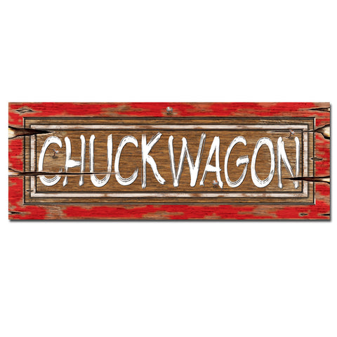 Chuck Wagon Sign, Size 8" x 22"