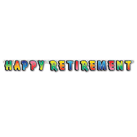 Happy Retirement Streamer, Size 5" x 5'