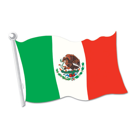 Mexican Flag Cutout , Size 18"
