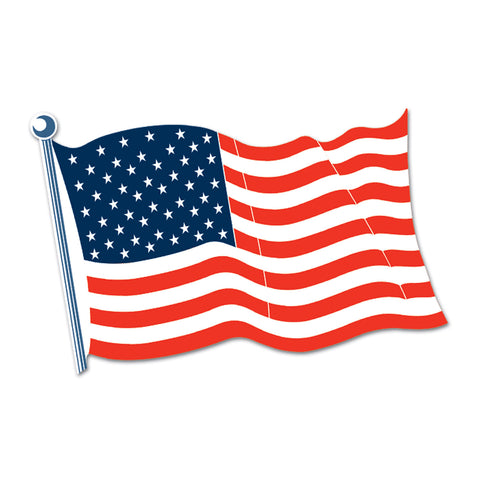 American Flag Cutout, Size 25"