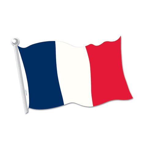 French Flag Cutout, Size 18"