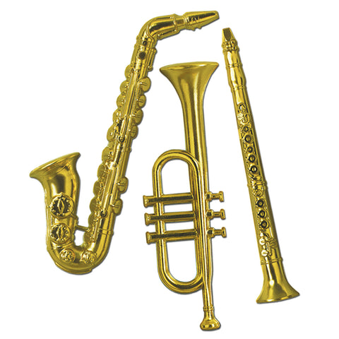 Gold Plastic Musical Instruments, Size 17"-21"