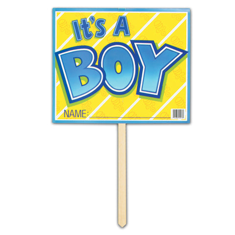 It's A Boy Yard Sign, Size 12" x 15"
