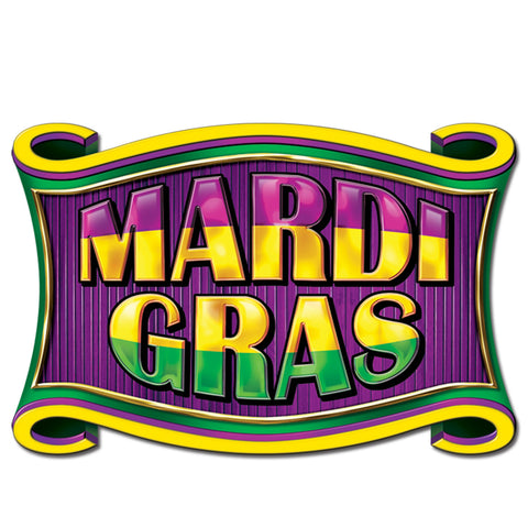 Mardi Gras Sign, Size 11" x 17"