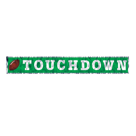 Metallic Touchdown Fringe Banner, Size 8" x 5'