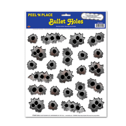 Bullet Holes Peel 'N Place, Size 12" x 15" Sh