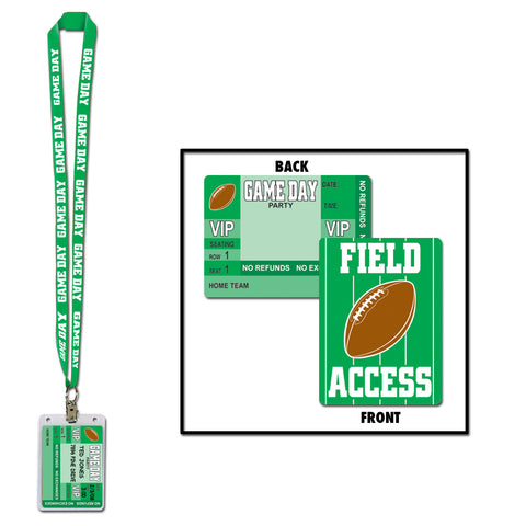 Game Day Football Party Pass, Size 25"