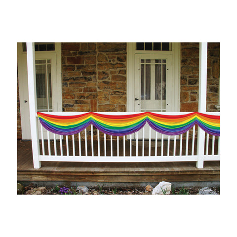Rainbow Fabric Bunting, Size 5' 10"