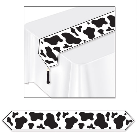 Printed Cow Print Table Runner, Size 11" x 6'