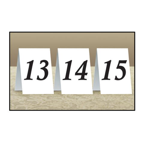 Numbered Table Cards, Size 4¼" x 3"