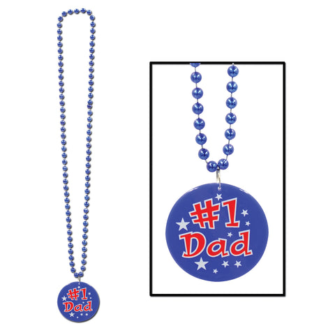 Collares w/Printed #1 Dad Medallion, Size 33"
