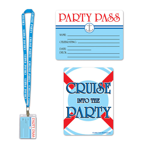 Cruise Ship Party Pass, Size 25"