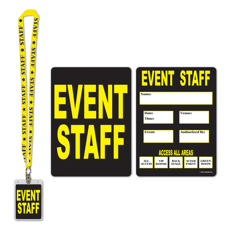 Event Staff Party Pass, Size 25"