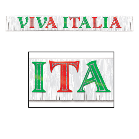 Metallic Viva Italia Banner, Size 10" x 8'